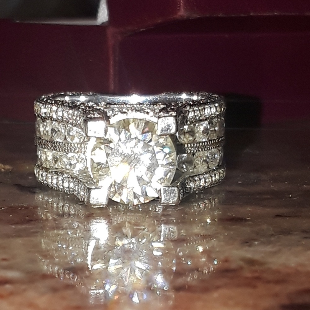 3ct moissanite ring size 8 14k